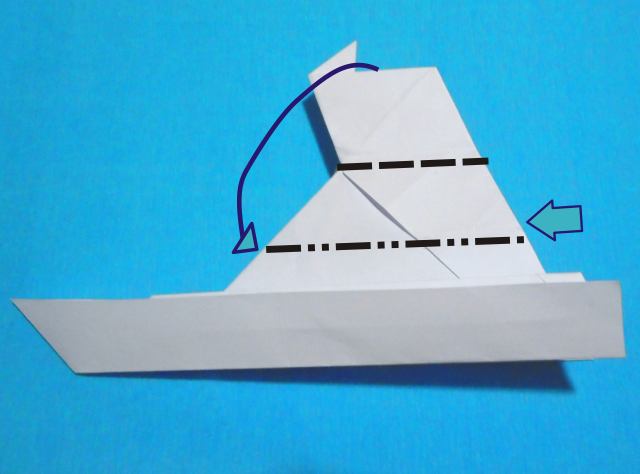 Origami bootje vouwen