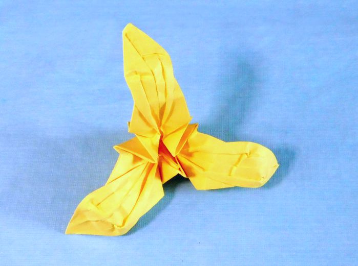 Origami Yellow Iris Flower