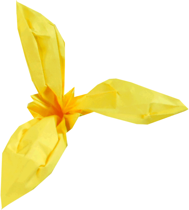 Origami Yellow Iris Flower Origami Yellow Iris Flower
