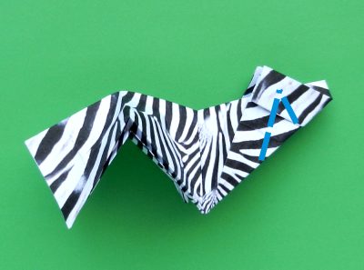 een zebra knutselen met papier