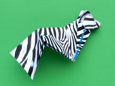 een zebra knutselen met papier