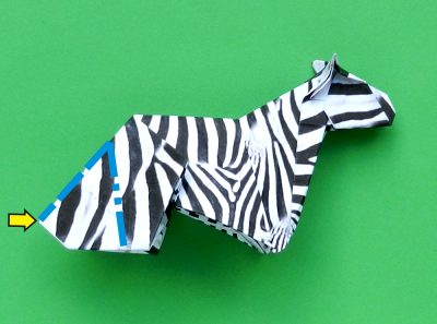 een zebra knutselen met papier