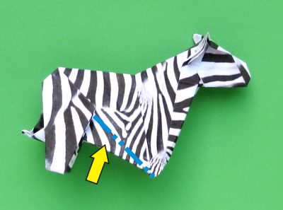 een zebra knutselen met papier