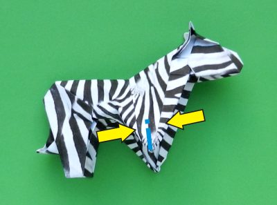 een zebra knutselen met papier