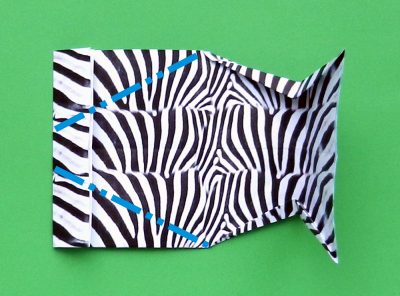 een zebra knutselen met papier