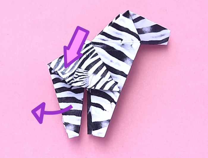 Origami Zebra Vouwen