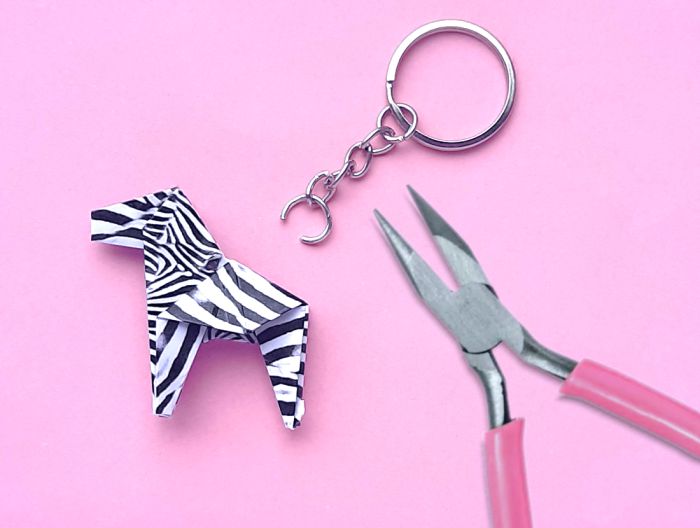 Zebra sleutelhanger maken