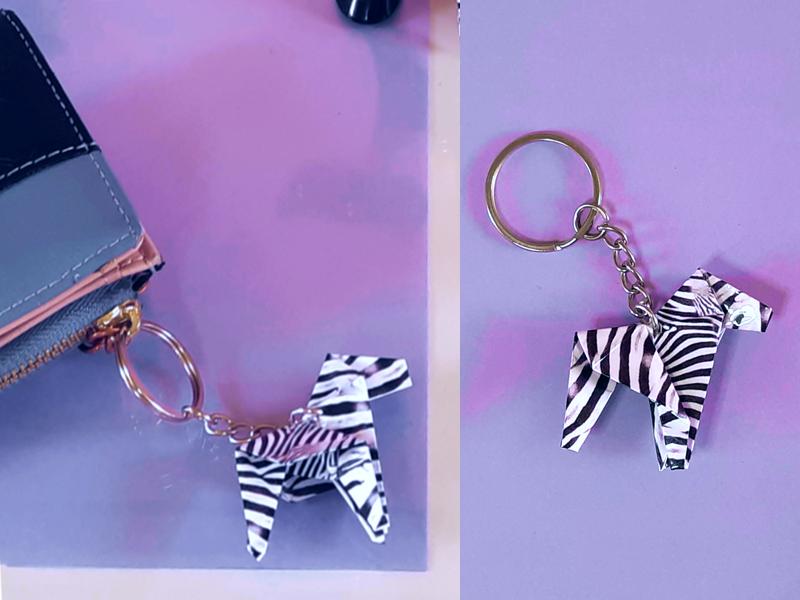 Origami Zebra Hangertje