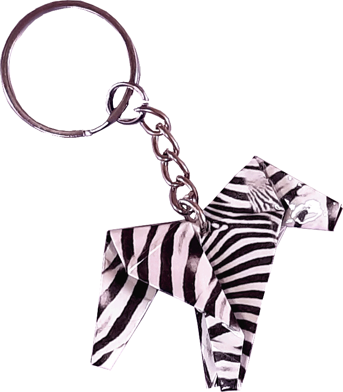 Origami Zebra Sleutelhanger