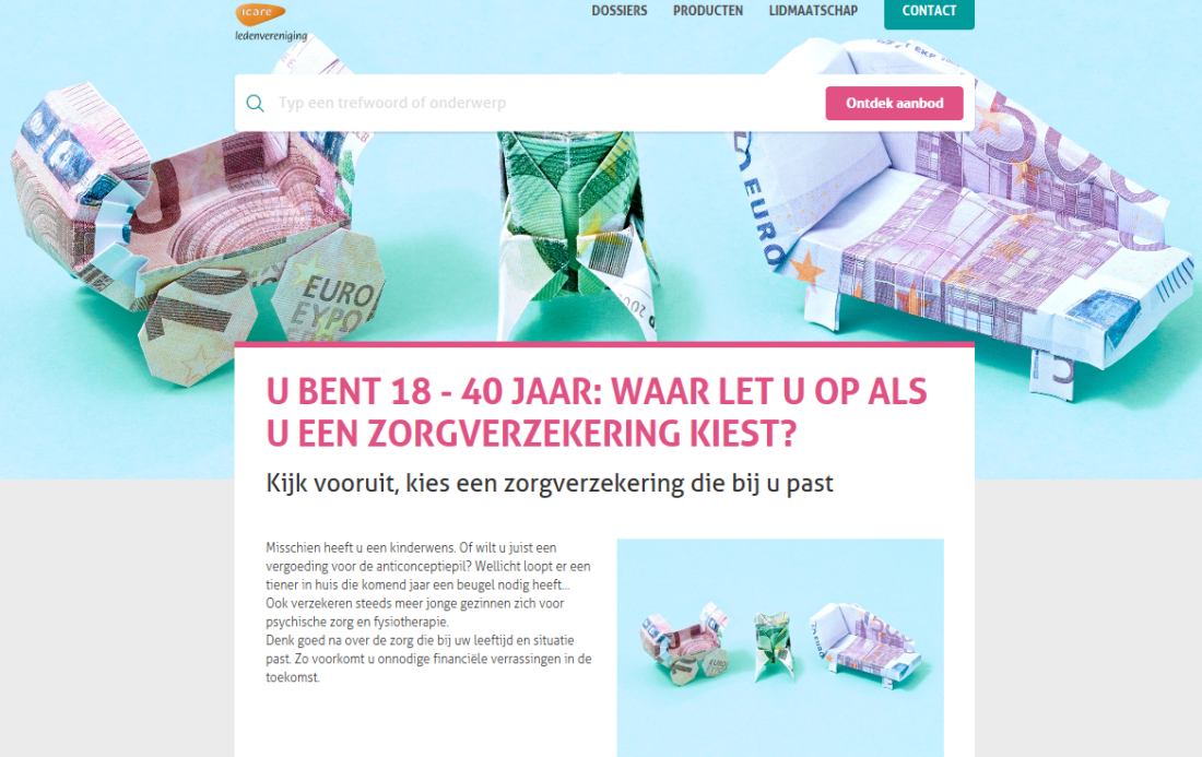 Origami van geld