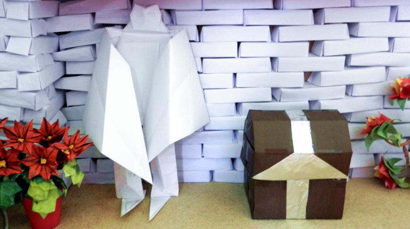 Origami treasure chest