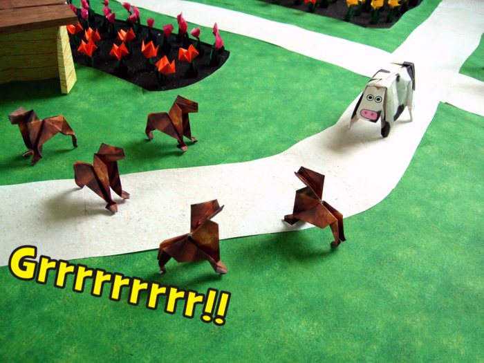 dangerous looking origami dogs dangerous looking origami dogs