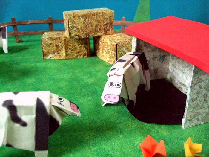 funny origami cows talking to each other funny origami cows talking to each other