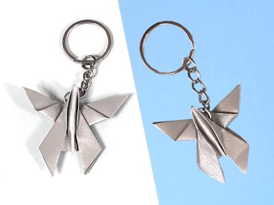 Origami butterfly keychains Origami butterfly keychains