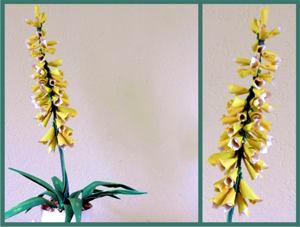 kaartje van een papierkunst Aloe Vera bloem kaartje van een papierkunst Aloe Vera bloem