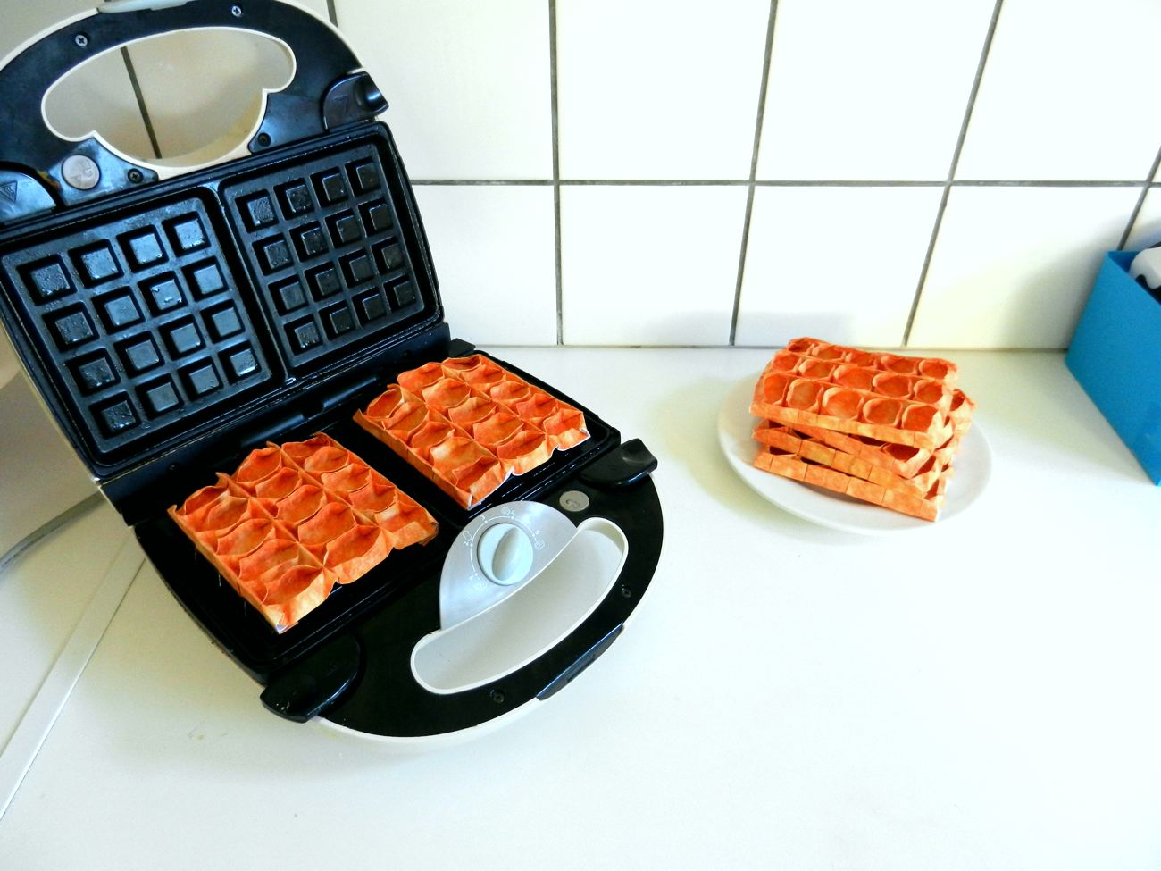 verjaardagskaartje met lekkere wafels