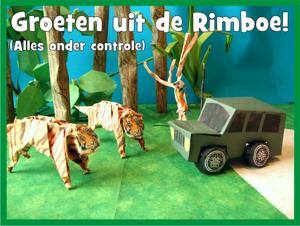 gratis kaartje met tijgers bij een jeep in de rimboe gratis kaartje met tijgers bij een jeep in de rimboe