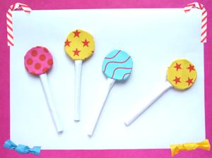 leuk kaartje met lollies en ander snoepgoed