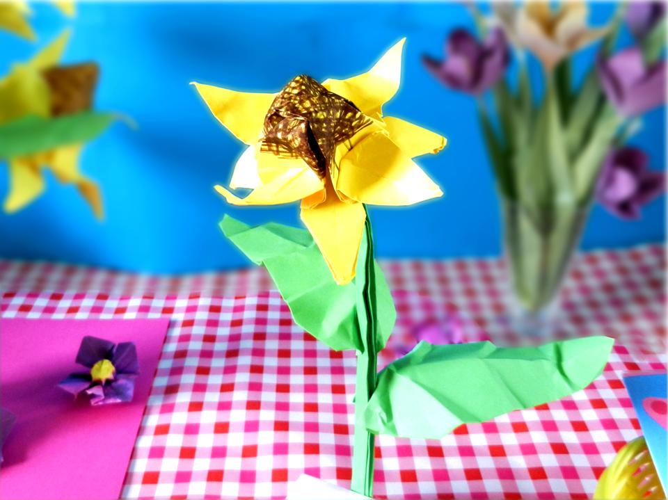 Origami bloem