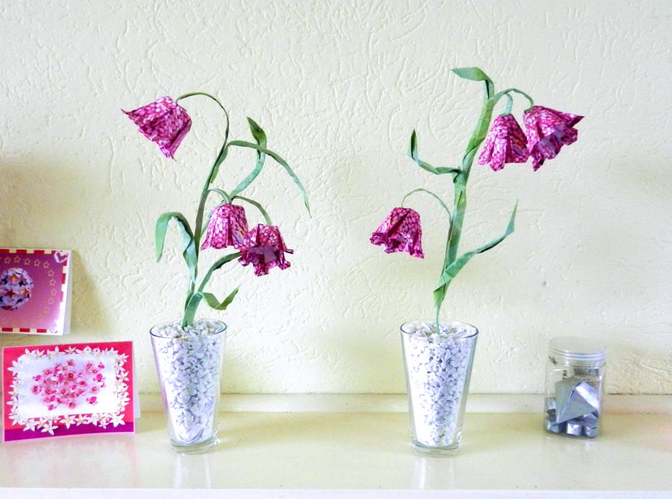 Origami bloemen