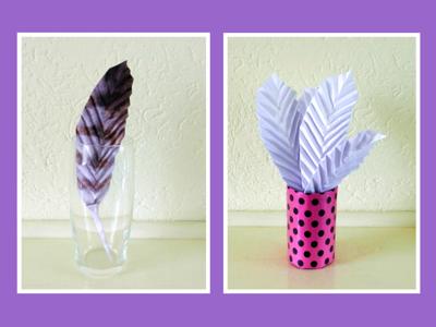 Origami feathers