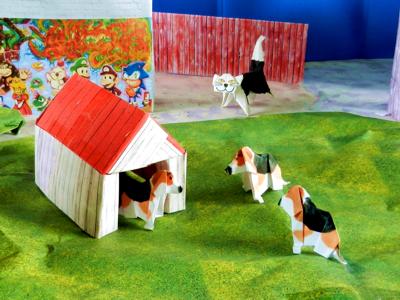 Origami honden Origami honden