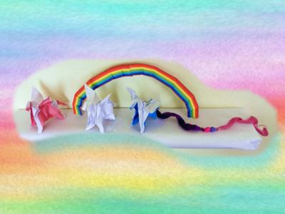 Origami pegasus paarden Origami pegasus paarden