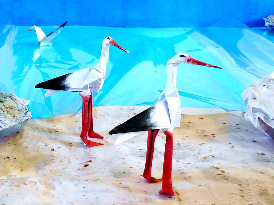 Origami storks