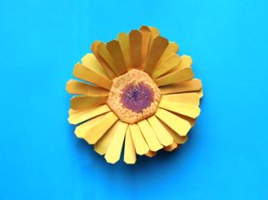 Card with a kirigami gerbera