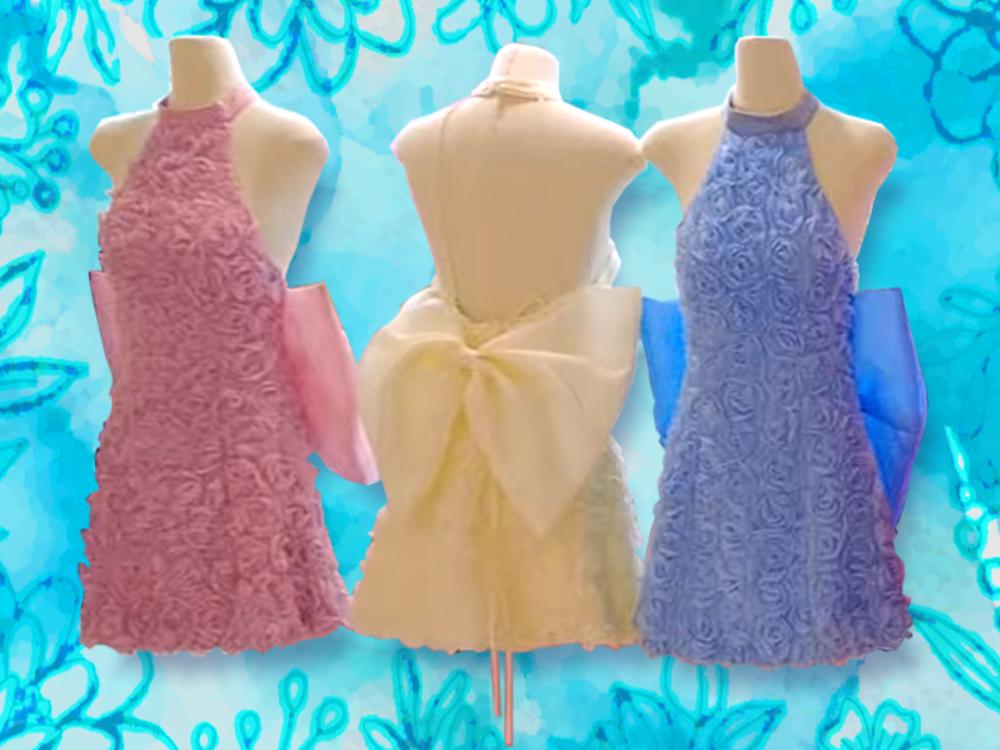 Party dresses with large bow