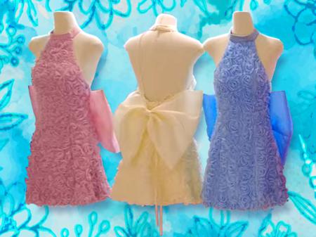 Party dresses with large bow