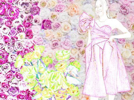 Prom dress and flowers Prom dress and flowers