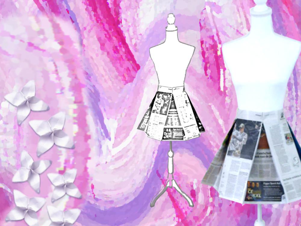 newspaper Origami skirt