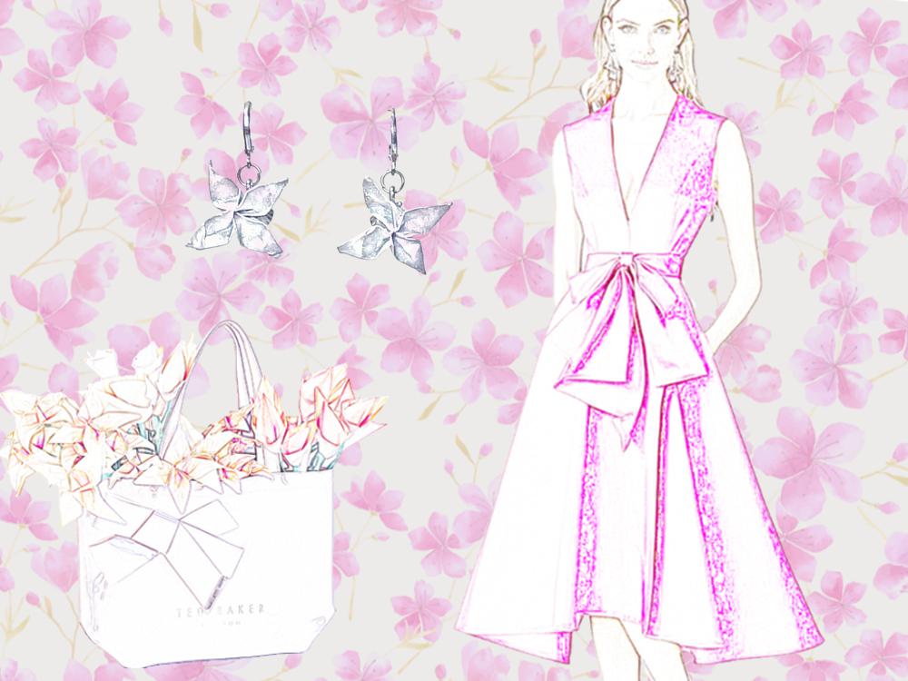 Prom dress and flowers