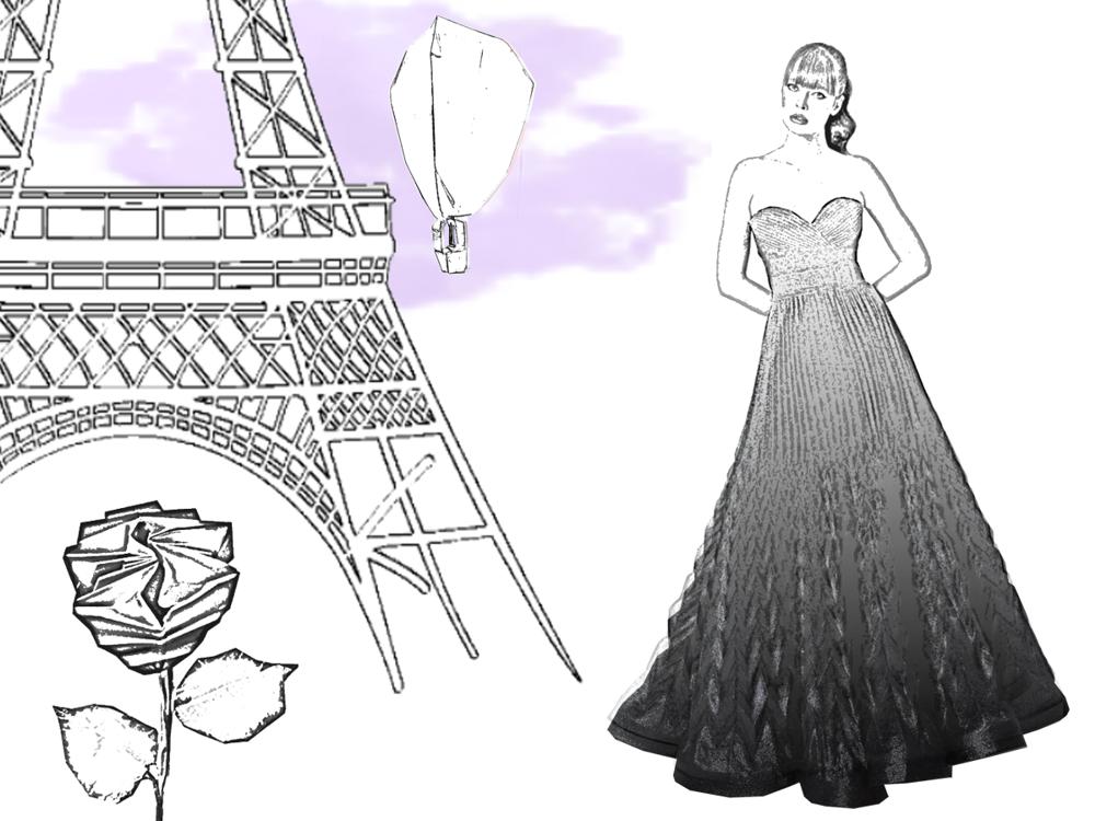 Paris fashion gown