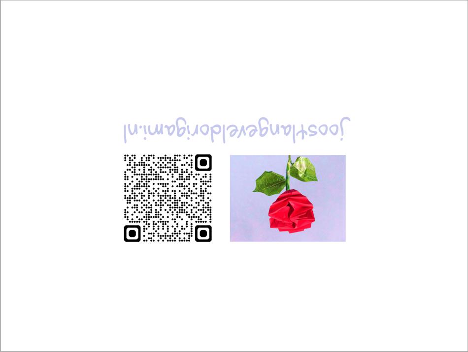 Card with an Origami Rose