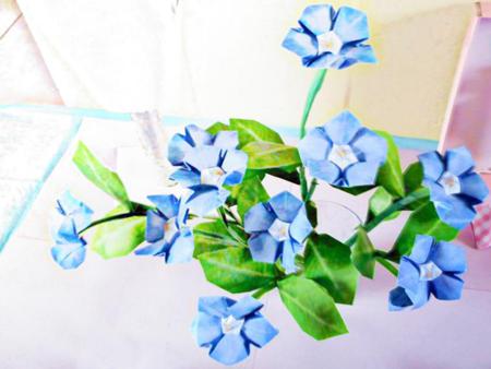 Origami Maagdenpalm bloemen Origami Maagdenpalm bloemen