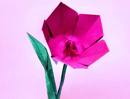 Pink Origami Flower
