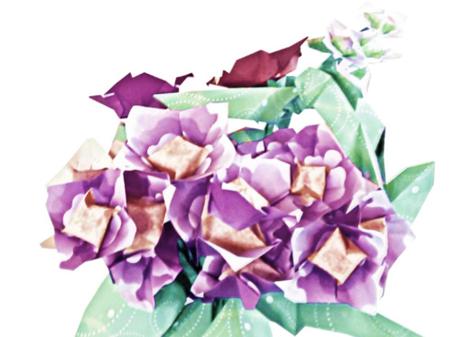 Briefkaartje met bloemen
