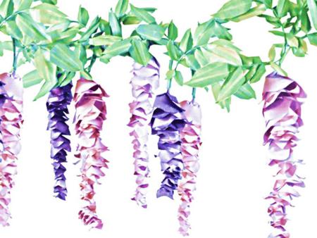 Briefkaartje met Wisteria bloemen Briefkaartje met Wisteria bloemen