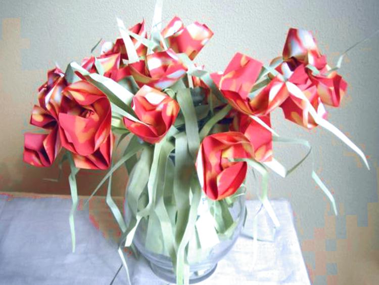 Valentine Origami Flowers Valentine Origami Flowers