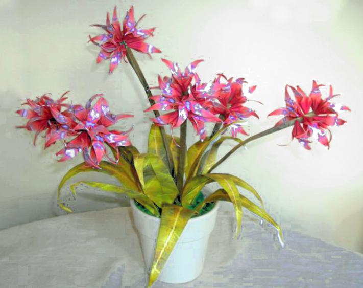 Origami Plant with Flowering Clumps Origami Plant with Flowering Clumps