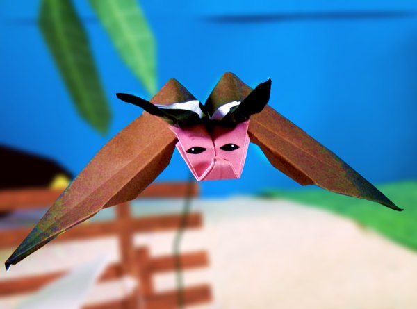 origami vleermuis