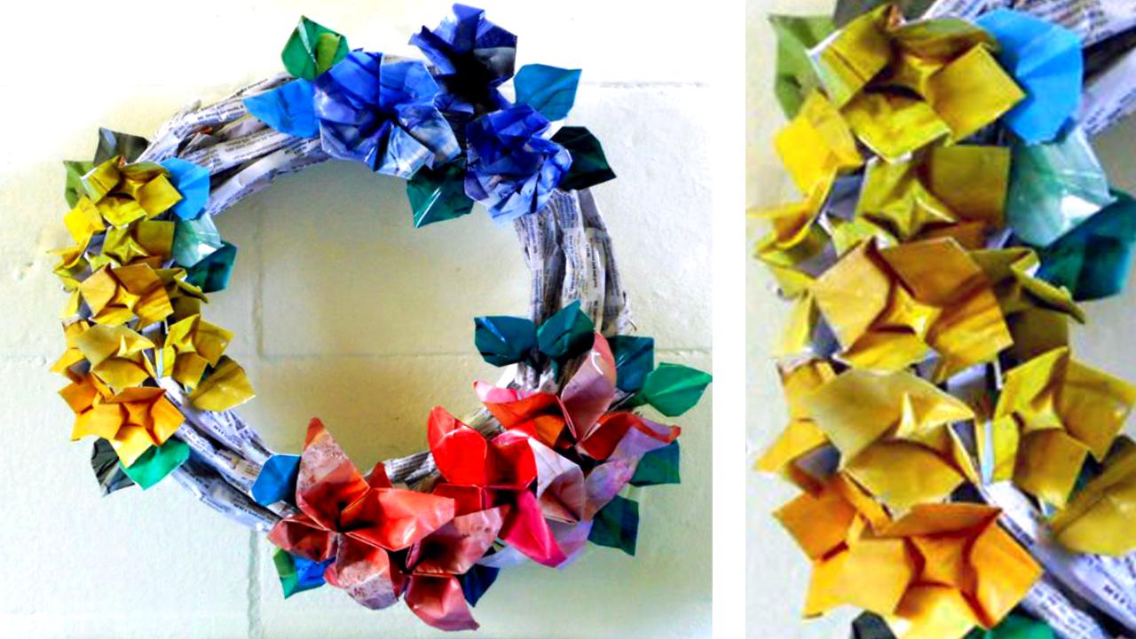 Origami Bloemenkrans