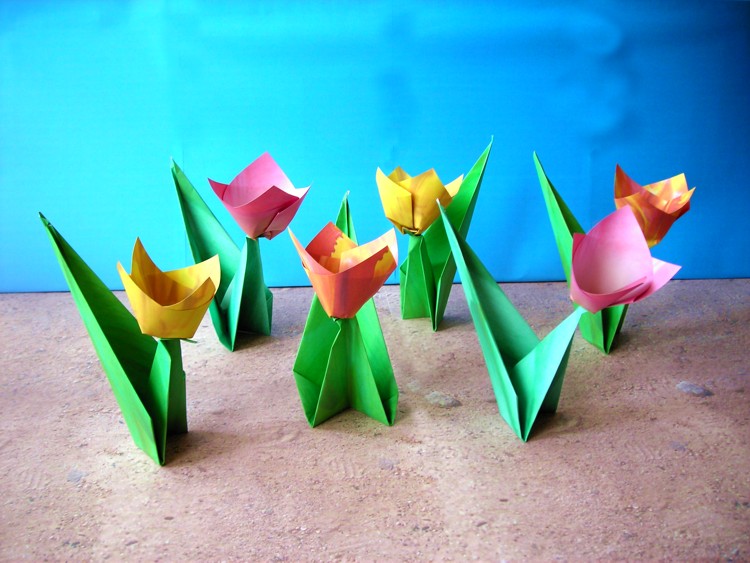 Origami tulips