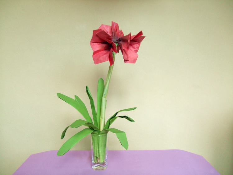 origami amaryllis