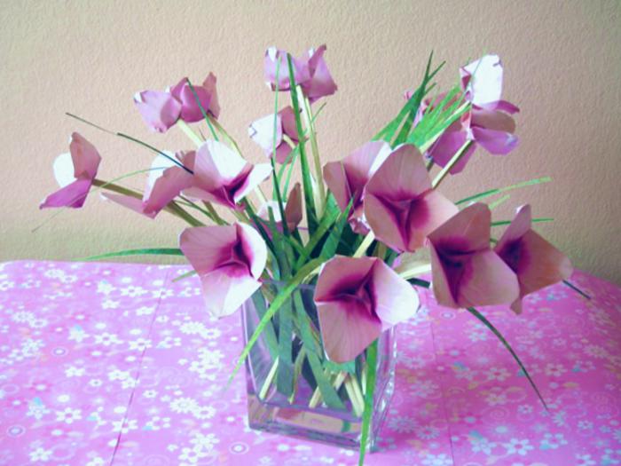 Roze Origami Bloemen Roze Origami Bloemen