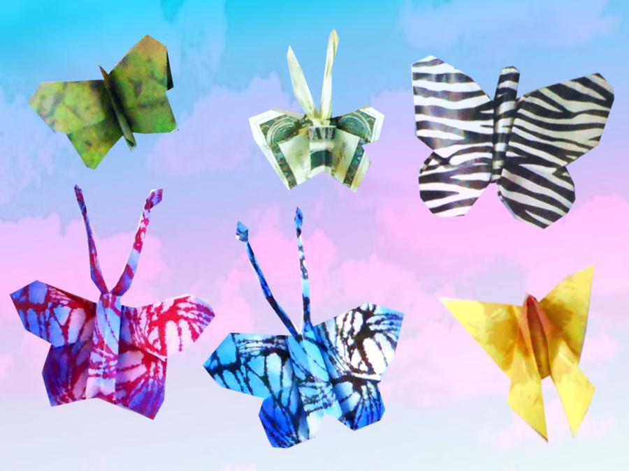 Origami vlinders