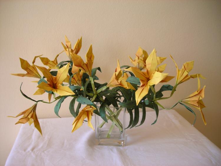 Origami lillies