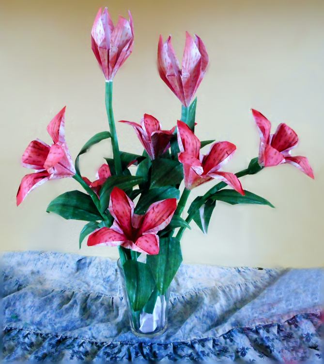 Origami Oriental Lilies